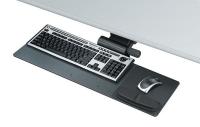 22W781 Keyboard Tray, Blk, Glide Track 17-3/4 In.