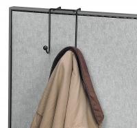 22W852 Coat Hook, Black, 6 x 4 x 5-1/8 In