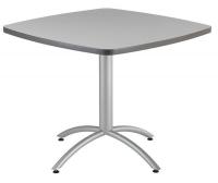 22YK02 Cafe Table, Square, 30 In H, Gray