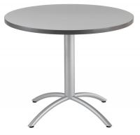 22YK04 Cafe Table, Round, 30 In H, Gray