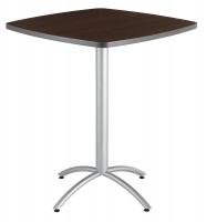 22YK08 Cafe Table, Square, 42 In H, Walnut