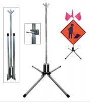23J515 Sign Stand, Roll-Up, Aluminum, 36 In.