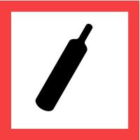 23J589 Pictogram Sign, Black/Red, Vinyl