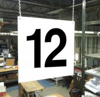 23J627 Hanging Aisle Sign, Legend 12