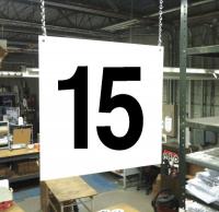23J630 Hanging Aisle Sign, Legend 15