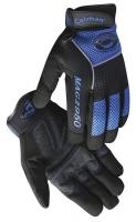 23K022 Mechanics Gloves, Black/Blue, 2XL, PR