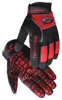 23K027 Mechanics Gloves, Red and Black, 2XL, PR