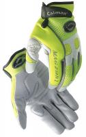 23K067 Mechanics Gloves, Gray/Hi-Vis Lime, 2XL, PR