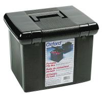 23K362 Portable File  Box, Black