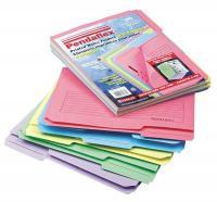 23K453 Letter File Folders, Assorted, PK 30