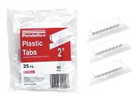 23K524 Hanging Folder Tabs, Clear, Plastic, PK 25