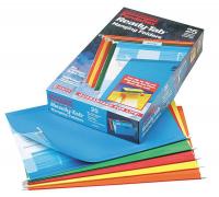23K604 Hanging File Folders, Assorted, PK 25