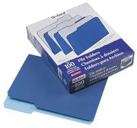 23K649 Letter File Folders, Nvy Blue, PK 100