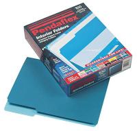 23K716 Letter File Folders, Teal, PK 100