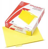 23K719 Hanging File Folders, Yellow, PK 25