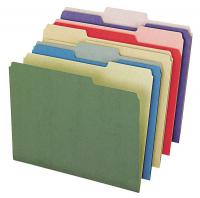23K840 Letter File Folders, Assorted, PK 50