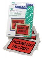 23L178 Packing List Envelope, Orange, PK 100