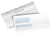 23L214 Dbl Window Envelope, White, Paper, PK 100