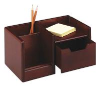 23L289 Desktop Organizer, Mahogany, Wood