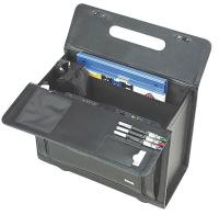 23L318 Roller Laptop Case, Black, Leather