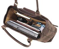 23L320 Laptop Case, Espresso, Full-Grain Leather