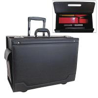 23L328 Roller Laptop Case, Black, Leather