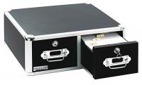 23L363 Card File Box w/Hinged Lid, Black