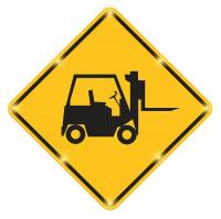 23L591 Blinking Sign, Forklift, 30 x 30 In.