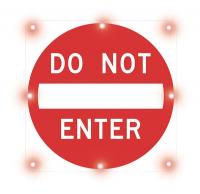 23L595 Blinking Sign, Do Not Enter, 30 x 30 In.