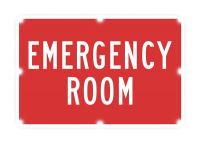 23L599 LED Emergency Room Sign, 36x24, 110V