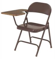 23L622 Folding Chair Desk, Brown, Walnut