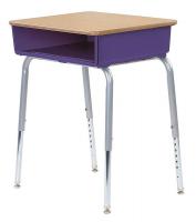 23L631 Student Desk, Fusion Maple/Purple Iris