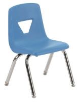 23L637 Stack Chair, Plastic, Blueberry