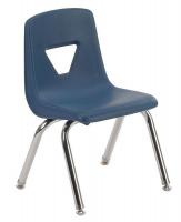 23L638 Stack Chair, Plastic, Navy