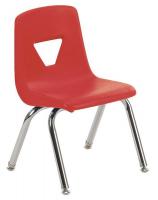 23L639 Stack Chair, Plastic, Red
