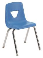 23L641 Stack Chair, Plastic, Blueberry