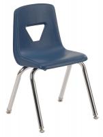 23L642 Stack Chair, Plastic, Navy