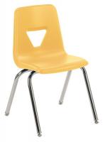23L650 Stack Chair, Plastic, Yellow