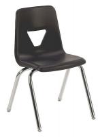 23L653 Stack Chair, Plastic, Black