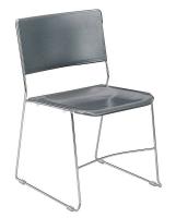 23L671 Stack Chair, Steel, Dark Gray