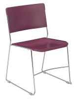 23L672 Stack Chair, Steel, Wine