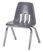 23L685 Stack Chair, Plastic, Gray