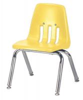 23L687 Stack Chair, Plastic, Yellow
