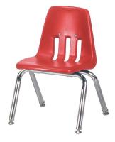 23L690 Stack Chair, Plastic, Red