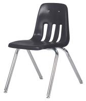 23L718 Stack Chair, Plastic, Black