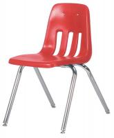 23L719 Stack Chair, Plastic, Red
