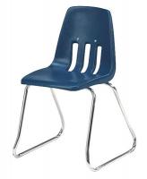 23L722 Stack Chair, Plastic, Navy