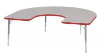 23L811 Activity Table, Horseshoe, 25 x 60 In, Gray