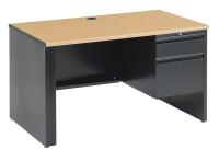 23L844 Teachers Desk, Fusion Maple, Black