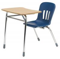 23L911 Combo Desk, Navy, Fusion Maple